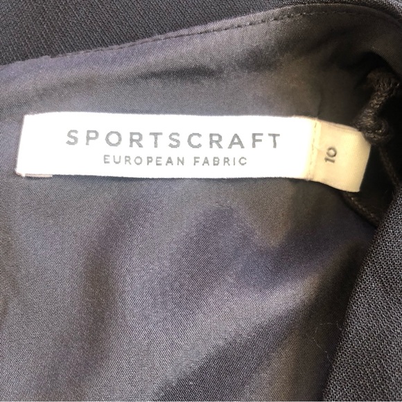 🌿 SPORTSCRAFT 🌿 black Aline sleeveless dress v neckline size 10 - Picture 7 of 8